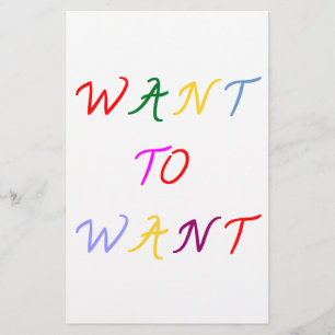 Papier want to want multicolore