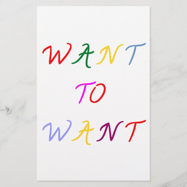 Papier want to want multicolore (Devant)