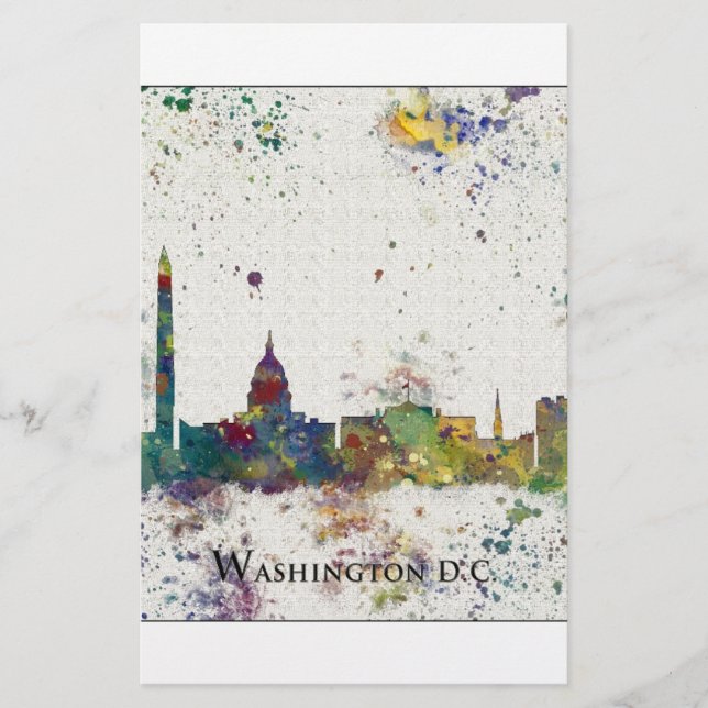 Papier WASHINGTON DC skyline, Washington DC Print (Devant)