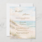 Papier Watercolor beach dunes Bridal Shower invitation (Devant)