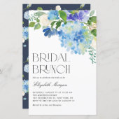 Papier Watercolor Blue Hydrangea Bridal Brunch Invitation (Devant / Derrière)