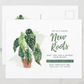 Papier Watercolor Change of Address Moving Announcement  (Devant / Derrière)