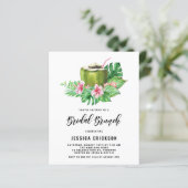Papier Watercolor Coconut Summer Bridal Brunch Invitation (Debout devant)
