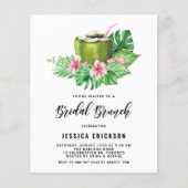 Papier Watercolor Coconut Summer Bridal Brunch Invitation (Devant)