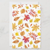 Papier Watercolor Fall quitte la fête de l'Invitation de  (Dos)