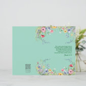 Papier Watercolor Floral Scripture Bulletin de l'Église (Debout devant)