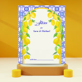 Papier Watercolor Lemons Amalfi Mariage nuptiale
