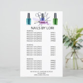 Papier Watercolor Nail Technicien Services d'affaires Pri (Debout devant)