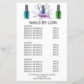 Papier Watercolor Nail Technicien Services d'affaires Pri (Devant)