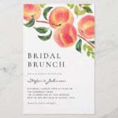 Papier Watercolor Peaches Summer Bridal Brunch Invitation (Devant)