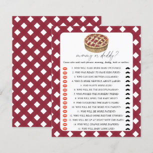 Papier Watercolor Pie - maman ou papa jeu de baby shower