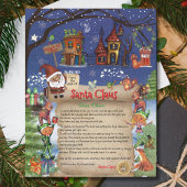 Papier Watercolor Santa Letter from North Pole | Village