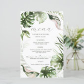 Papier Watercolor Tropical Leaves Greenery  (Debout devant)