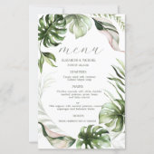 Papier Watercolor Tropical Leaves Greenery  (Devant)