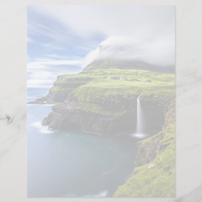 Papier Waterfalls | Faroe Islands, Denmark (Devant)