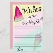 Papier Watermelon Wives pour le jeu de fille d'anniversai (Devant / Derrière)