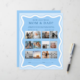 Papier Wave Blue Quel âge ont été maman et papa jeu de ph