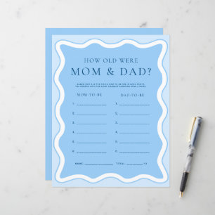 Papier Wave Blue Quel âge ont été maman et papa jeu de ph