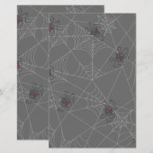 Papier Web et citrouilles d'araignées d'Halloween (Devant / Derrière)