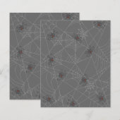 Papier Web et citrouilles d'araignées d'Halloween (Devant / Derrière)