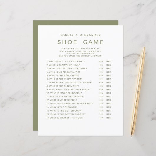 Papier  Wedding Games  (Devant/Arrière en situation)