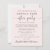 Papier Wedding Photo Reception Pink Save the Date (Devant)