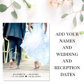 Papier Wedding Photo Reception Pink Save the Date