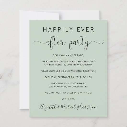 Papier Wedding QR Code Happily Ever After Party Invite (Devant)