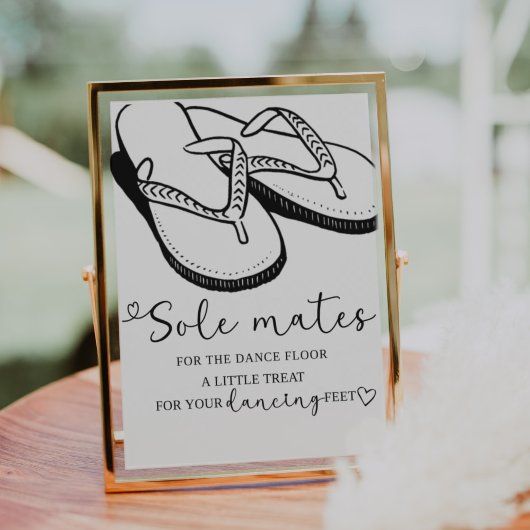 Papier Wedding Sign, Sandals, Sole Mates, Sunglasses