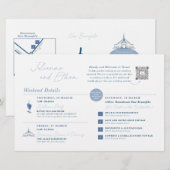 Papier Wedding Weekend Welcome Map CUSTOM FOR CHRISTINE (Devant / Derrière)