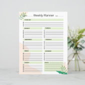 Papier Weekly Planner Template (Debout devant)