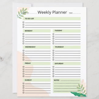 Papier Weekly Planner Template