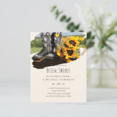 Papier Western Boots tournesol Mariage rustique (Debout devant)