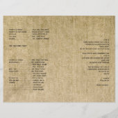 Papier Western Burlap Wedding Program (Dos)