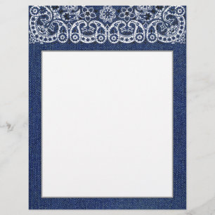 Papier Western Denim et Bandana Lettons en tête stationna