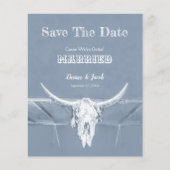 Papier Western Dusty Bleu Blanc Russe Budget en détresse (Devant)