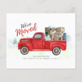 Papier Weve Moved Red Truck Moving Faire-part (Devant)