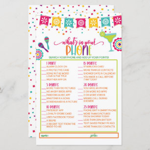 Papier What's in Your Phone Game - Fiesta WH