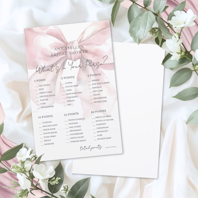 Papier What's In Your Purse Bridal Shower Game (What's In Your Purse Bridal Shower Game)