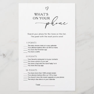 Papier What's on Your Phone Baby Game