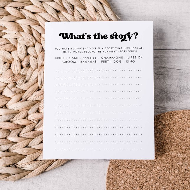 Papier What's the Story Bridal Shower Game (Créateur téléchargé)