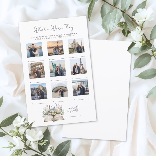 Papier Where Were They Book Bridal Shower Game (Where Were They Book Bridal Shower Game )