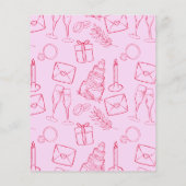 Papier Whimsical Pink & Red Hand Drawn BUDGET Wedding (Dos)