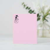Papier Whimsical Skinny Chat noir rose (Debout devant)