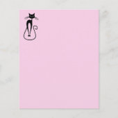 Papier Whimsical Skinny Chat noir rose (Devant)