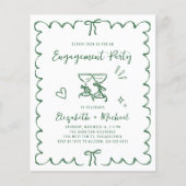 Papier Whimsical Wavy Frame Engagement Party Invitation (Devant)