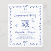 Papier Whimsical Wavy Frame Engagement Party Invitation (Devant)