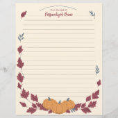 Papier Whispers Of Fall Lined Paper Sheet (Devant)