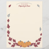 Papier Whispers Of Fall Unlined Paper Sheet (Devant)