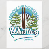 Papier Whistler Canada, explorer la nature, logo ski (Dos)